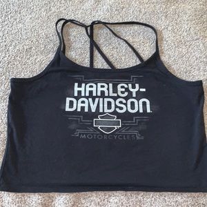 Harley Davidson cropped tank top